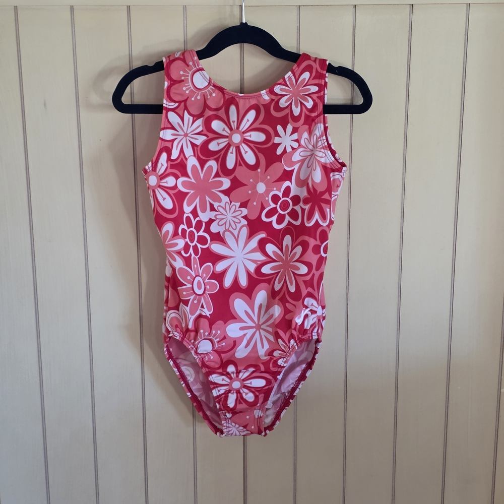 GK Pink Floral Leotard